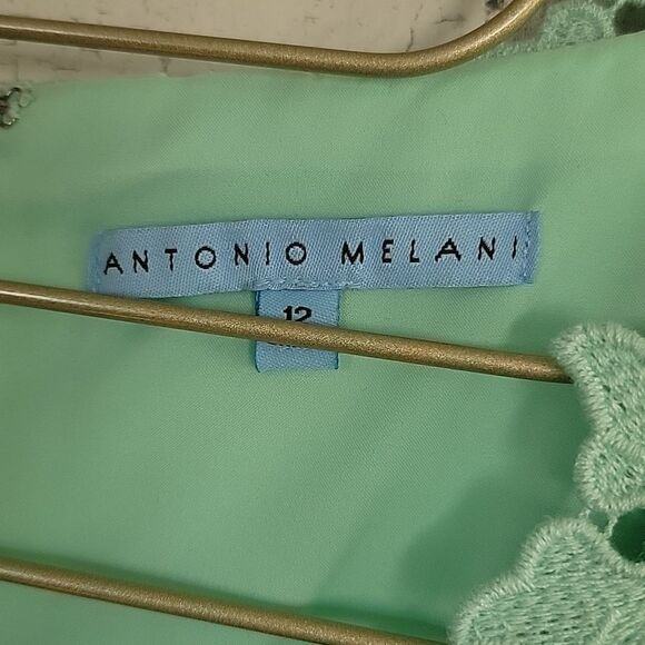 NWOT Antonio Melani GORGEOUS Lace Midi Dress in mint Green - Picture 6 of 16